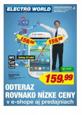 leták Electro World - rovnako nízké ceny leták Electro World - rovnako nízké ceny
