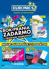 Euronics leták - rok prania zadarmo Euronics leták - rok prania zadarmo
