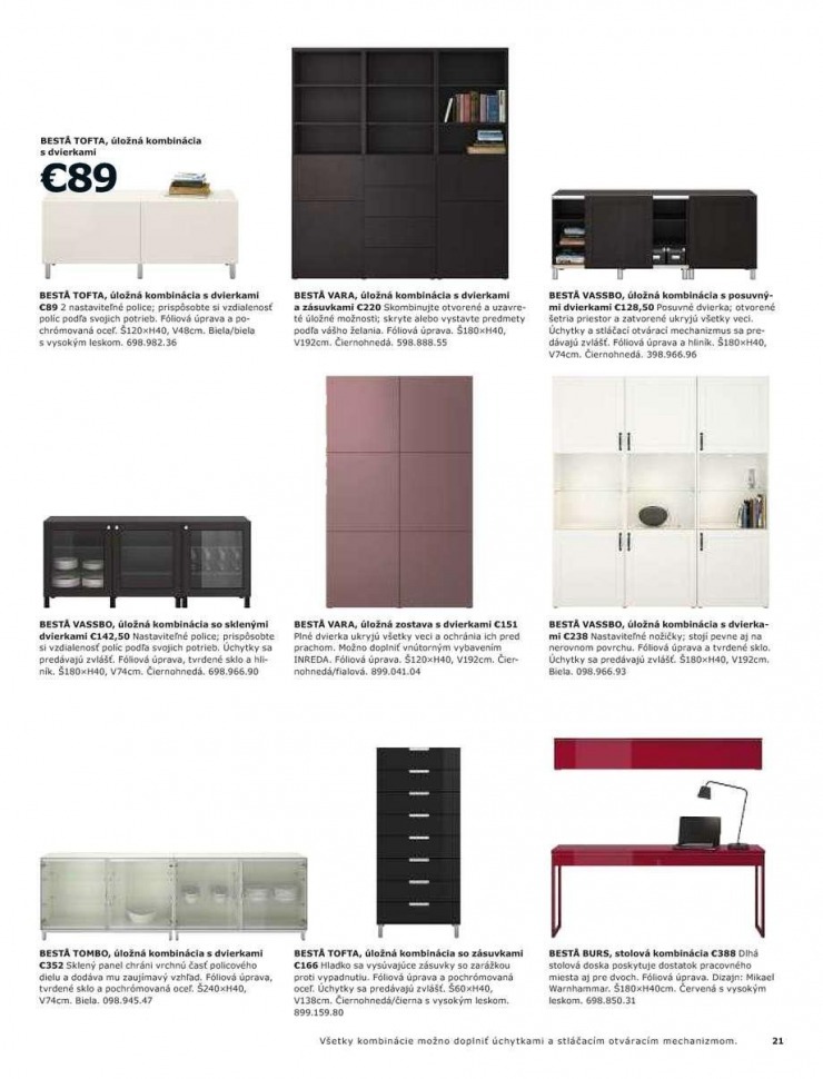 leták Ikea - úložné kombinácie strana 21 leták Ikea - úložné kombinácie strana 21