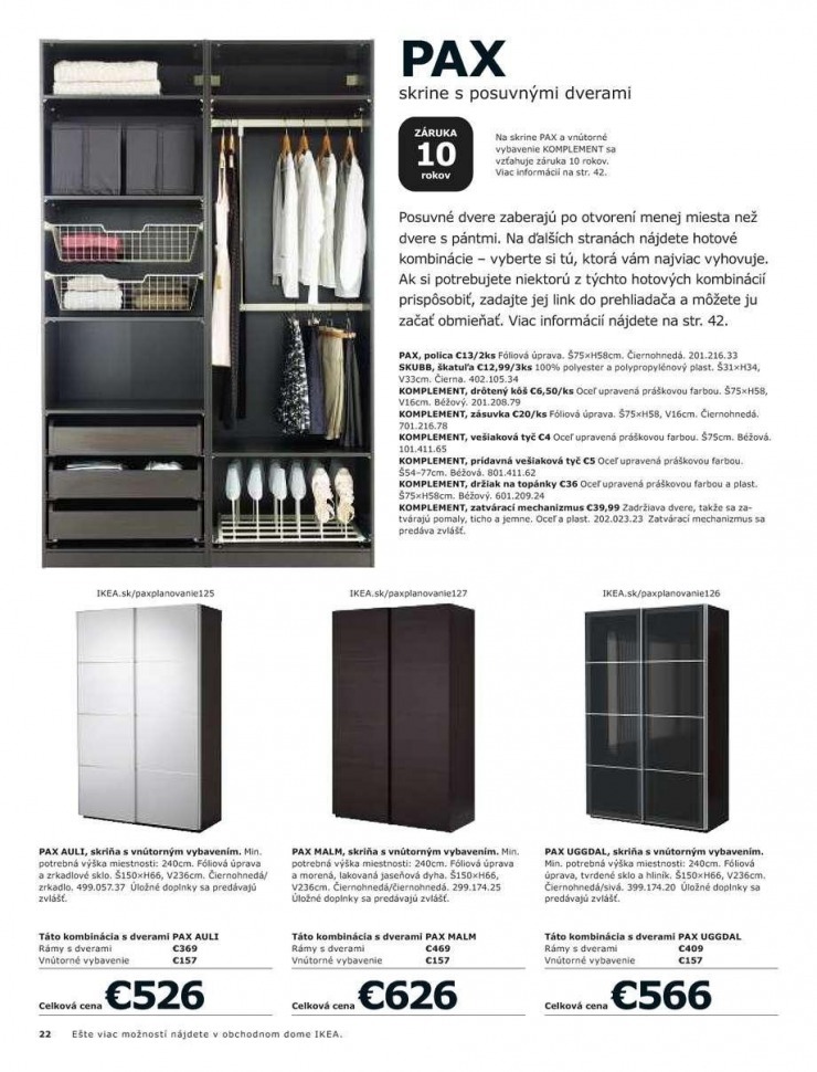 leták Ikea katalog - Skrine strana 22 leták Ikea katalog - Skrine strana 22