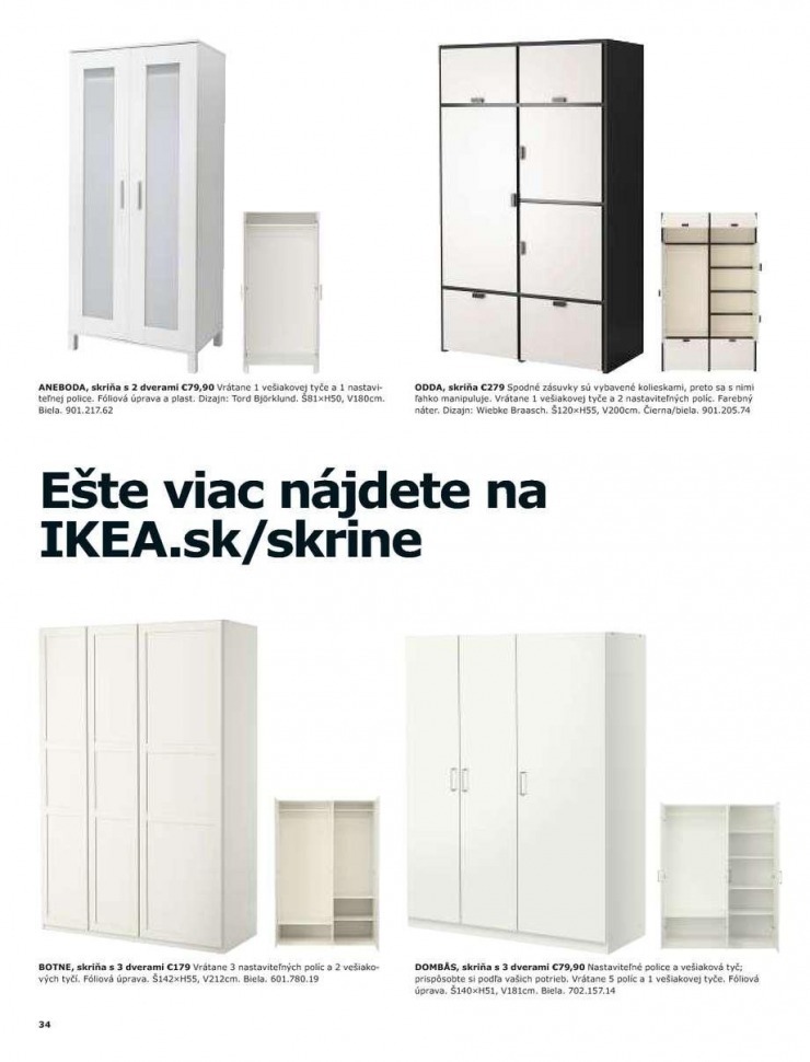 leták Ikea katalog - Skrine strana 34 leták Ikea katalog - Skrine strana 34
