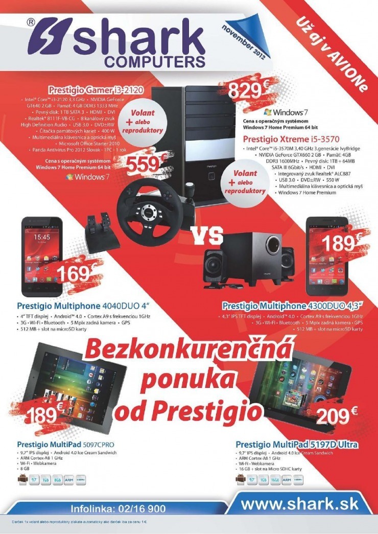 leták SHARK Computers akčná ponuka strana 1 leták SHARK Computers akčná ponuka strana 1