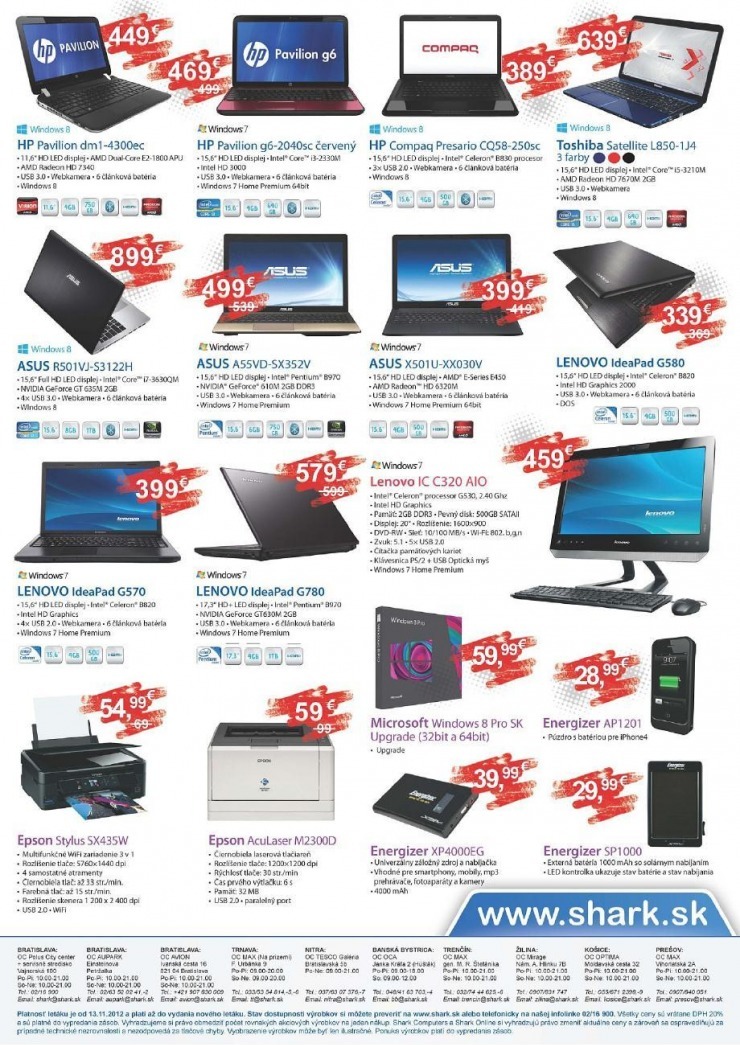 leták SHARK Computers akčná ponuka strana 2 leták SHARK Computers akčná ponuka strana 2
