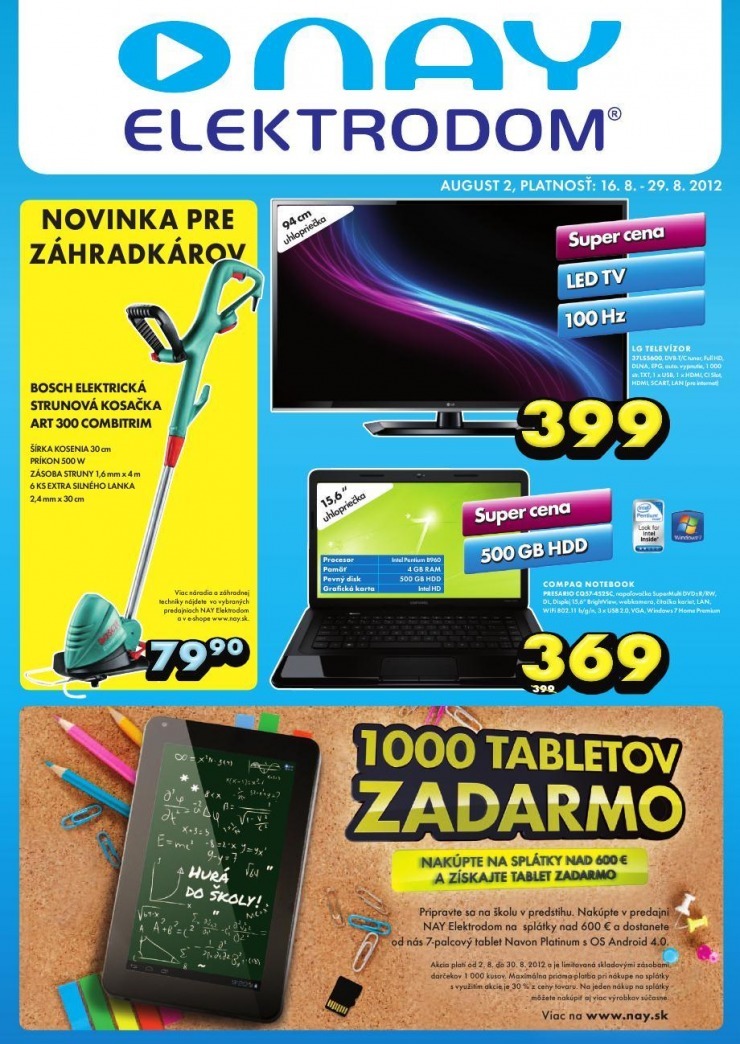 leták akčný leták NAY Elektrodom strana 1 leták akčný leták NAY Elektrodom strana 1
