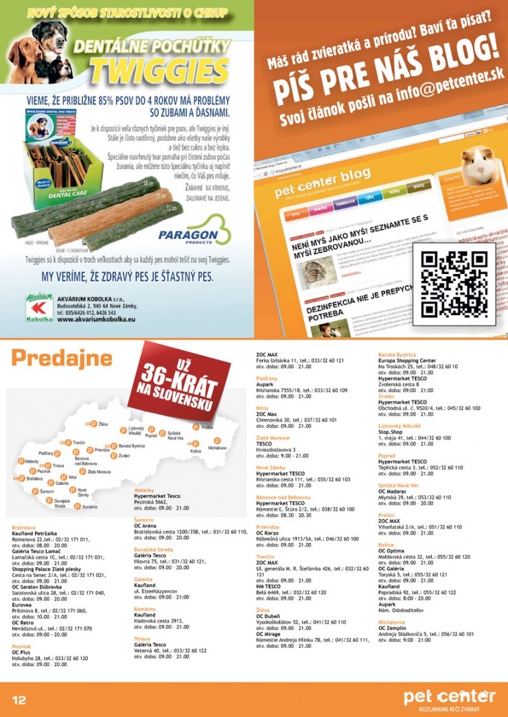 leták Pet Center Bratislava leták strana 12 leták Pet Center Bratislava leták strana 12