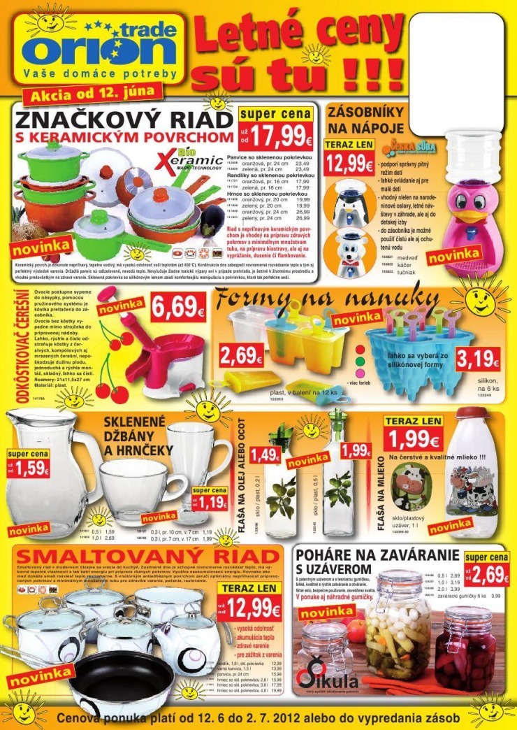 leták Oriontrade leták-letné ceny strana 1 leták Oriontrade leták-letné ceny strana 1