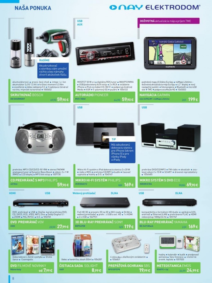 leták NAY Elektrodom - novinky strana 8 leták NAY Elektrodom - novinky strana 8