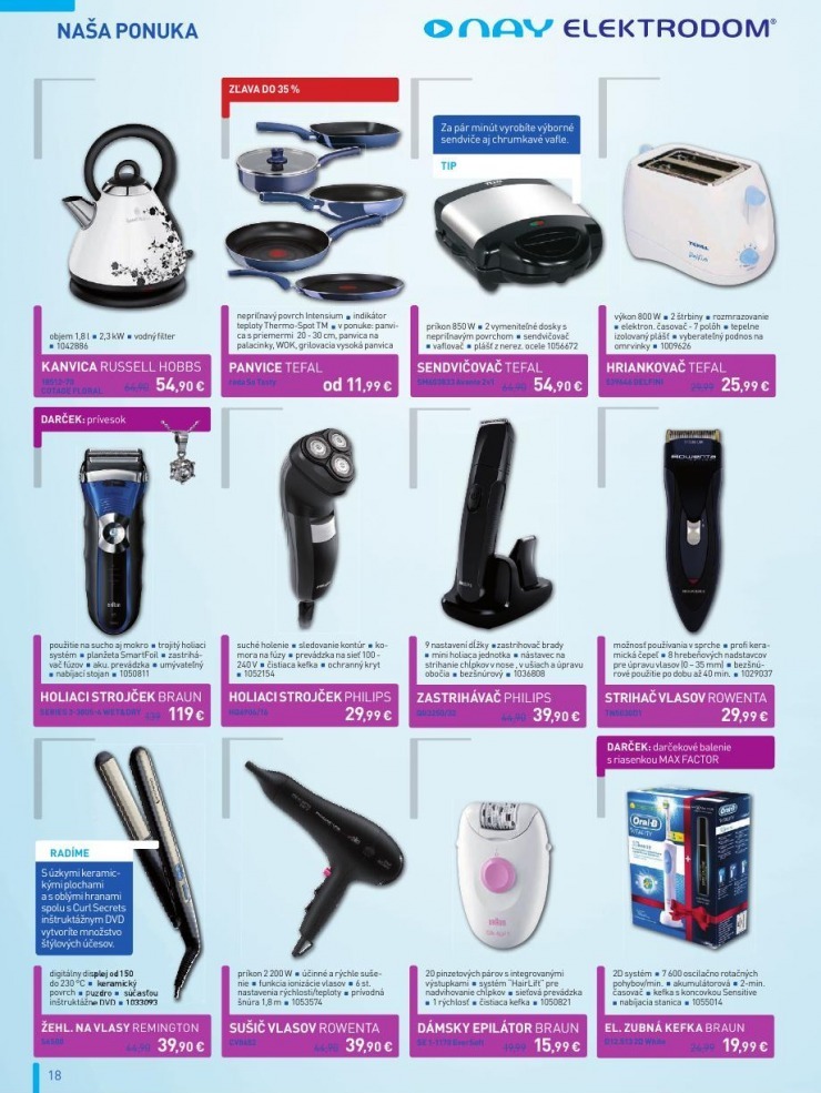 leták NAY Elektrodom - novinky strana 18 leták NAY Elektrodom - novinky strana 18