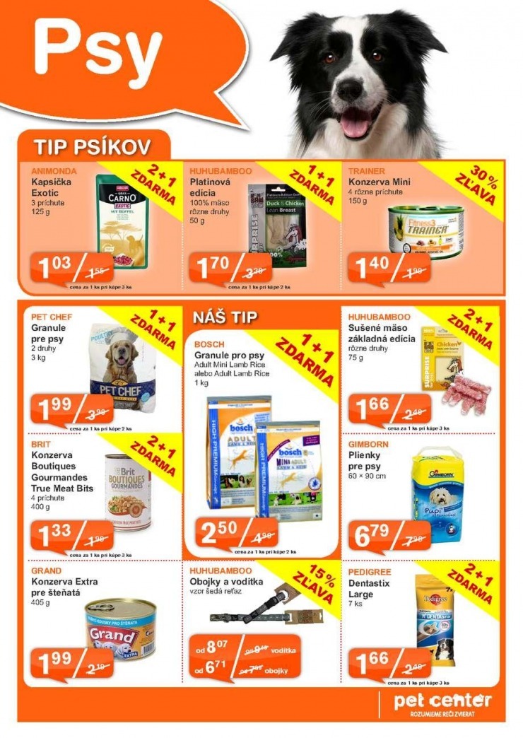 leták Pet Center - zľava strana 3 leták Pet Center - zľava strana 3