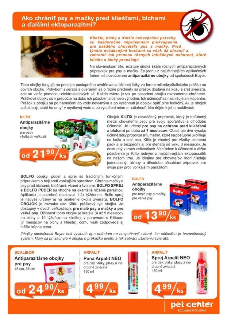 leták Pet Center - zľava strana 4 leták Pet Center - zľava strana 4