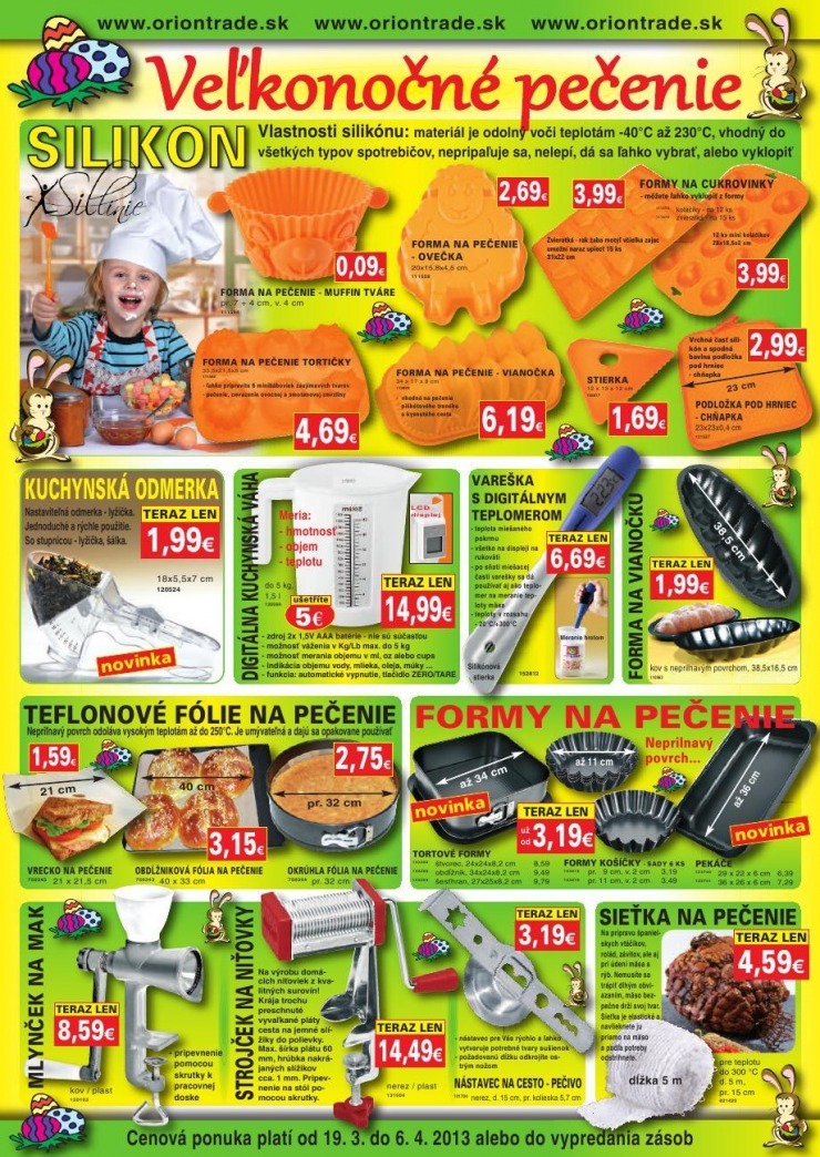leták Oriontrade - Veľkonočné pečenie strana 2 leták Oriontrade - Veľkonočné pečenie strana 2