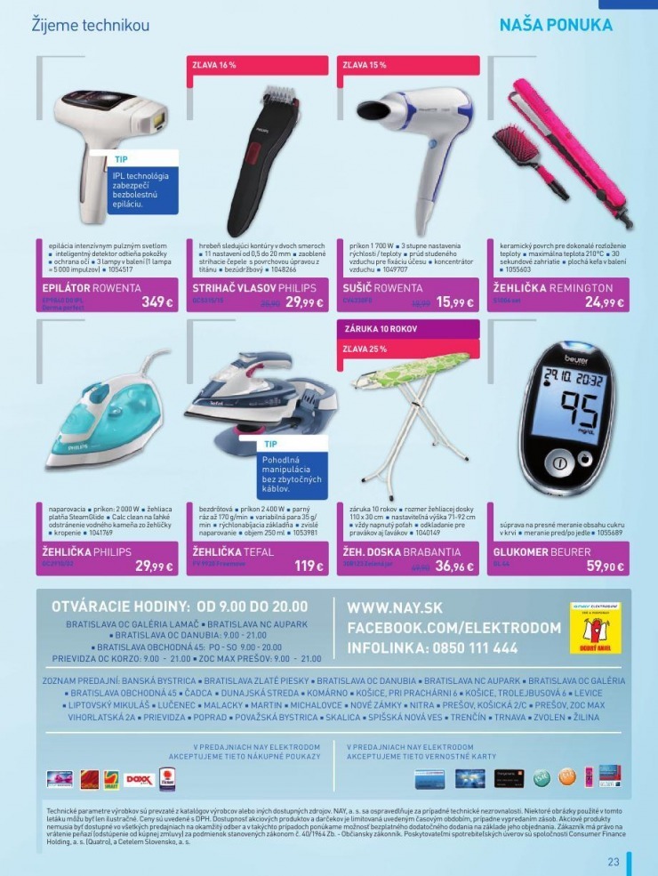 leták NAY Elektrodom mimoriadná ponuka strana 23 leták NAY Elektrodom mimoriadná ponuka strana 23