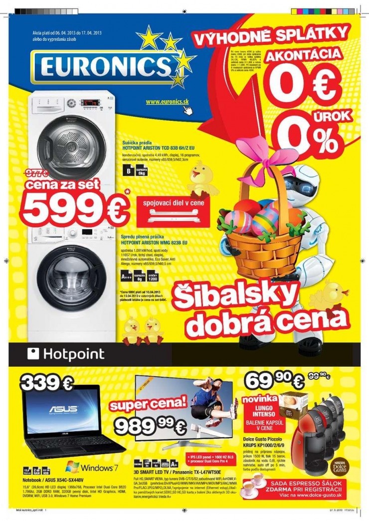 leták Euronics akčné ceny strana 1 leták Euronics akčné ceny strana 1