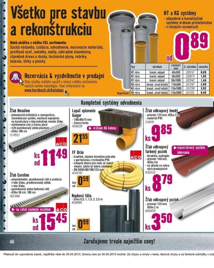 leták aktuálny katalóg HORNBACH strana 46 leták aktuálny katalóg HORNBACH strana 46