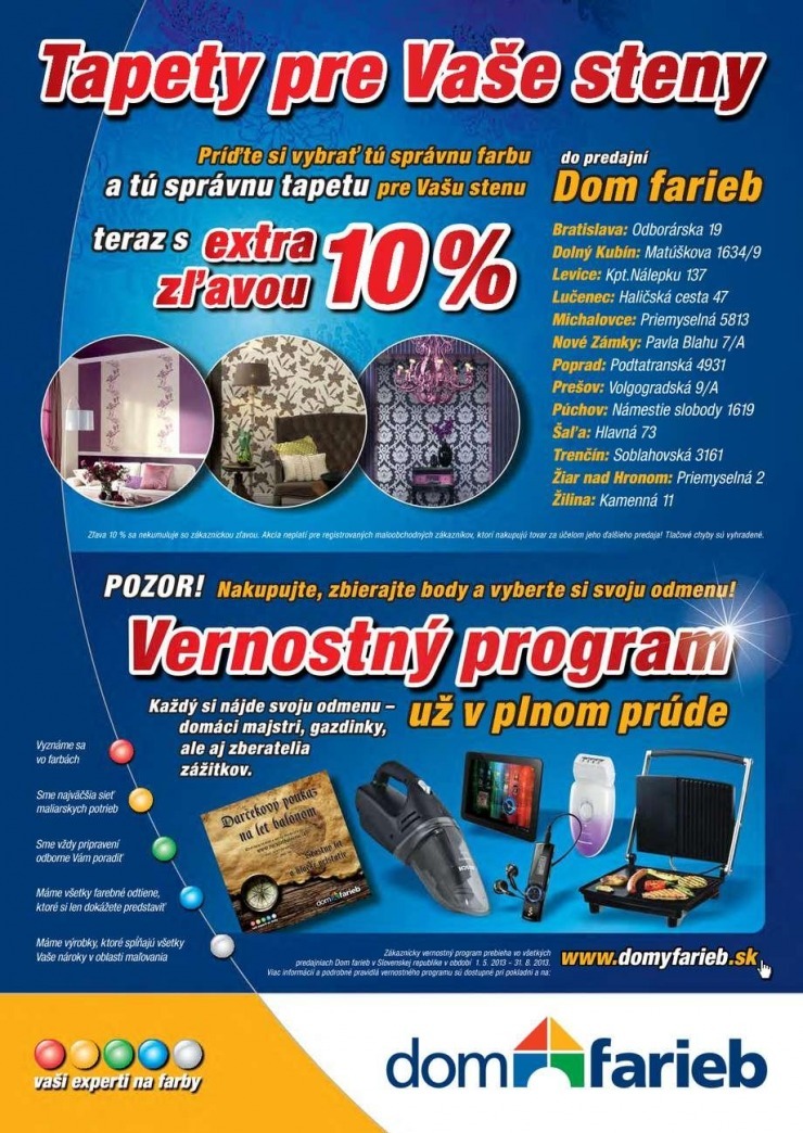 leták Dom farieb - júnová ponuka strana 2 leták Dom farieb - júnová ponuka strana 2