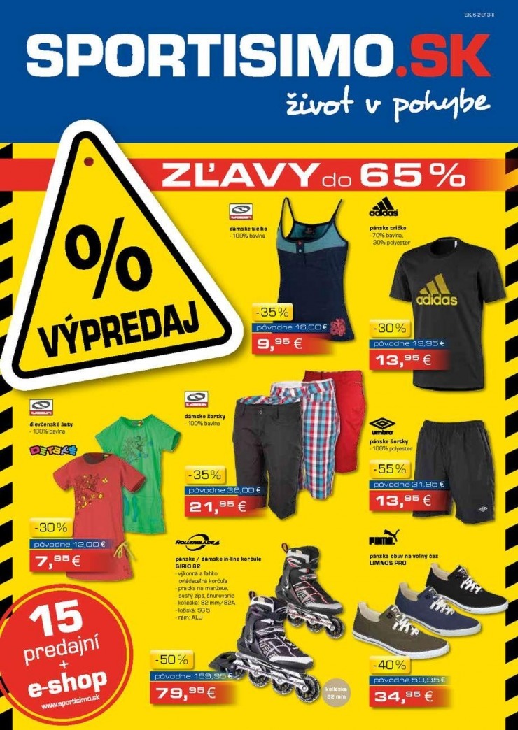 leták Sportisimo výpredaj strana 1 leták Sportisimo výpredaj strana 1