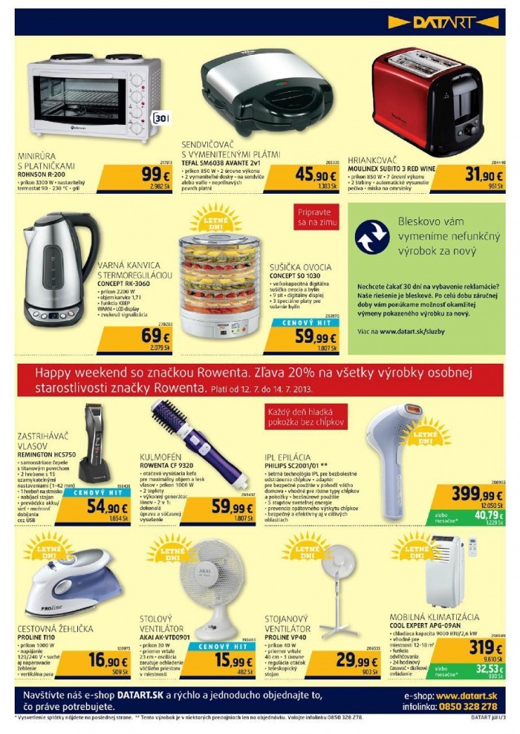 leták Datart letné ceny strana 3 leták Datart letné ceny strana 3