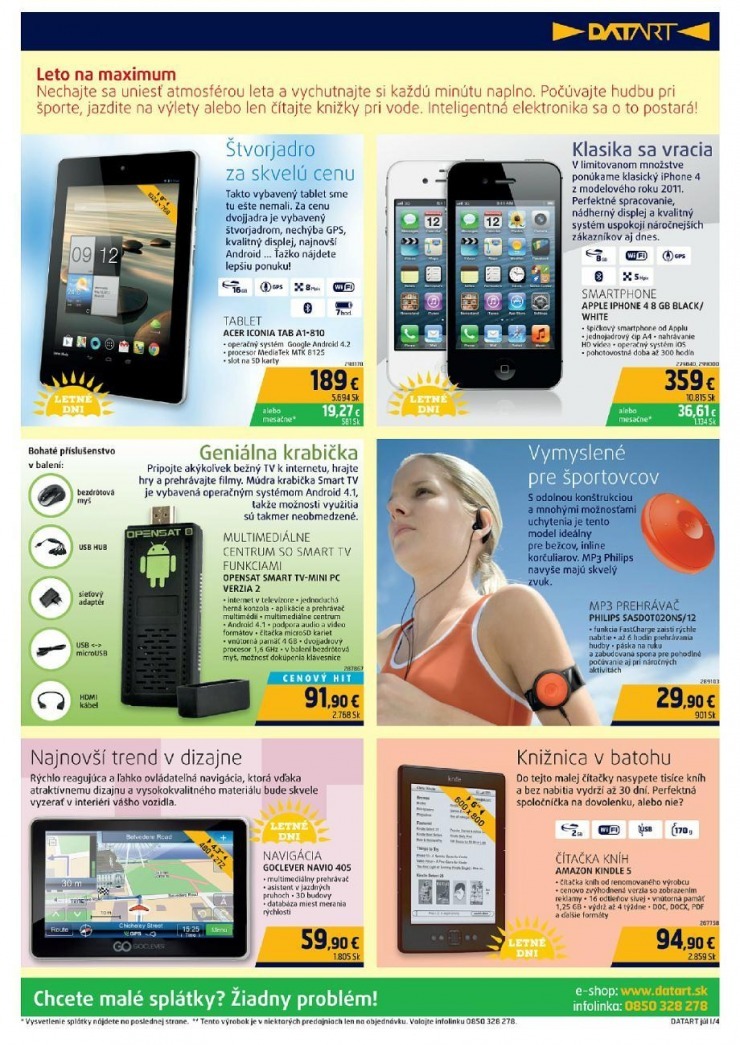 leták Datart letné ceny strana 4 leták Datart letné ceny strana 4