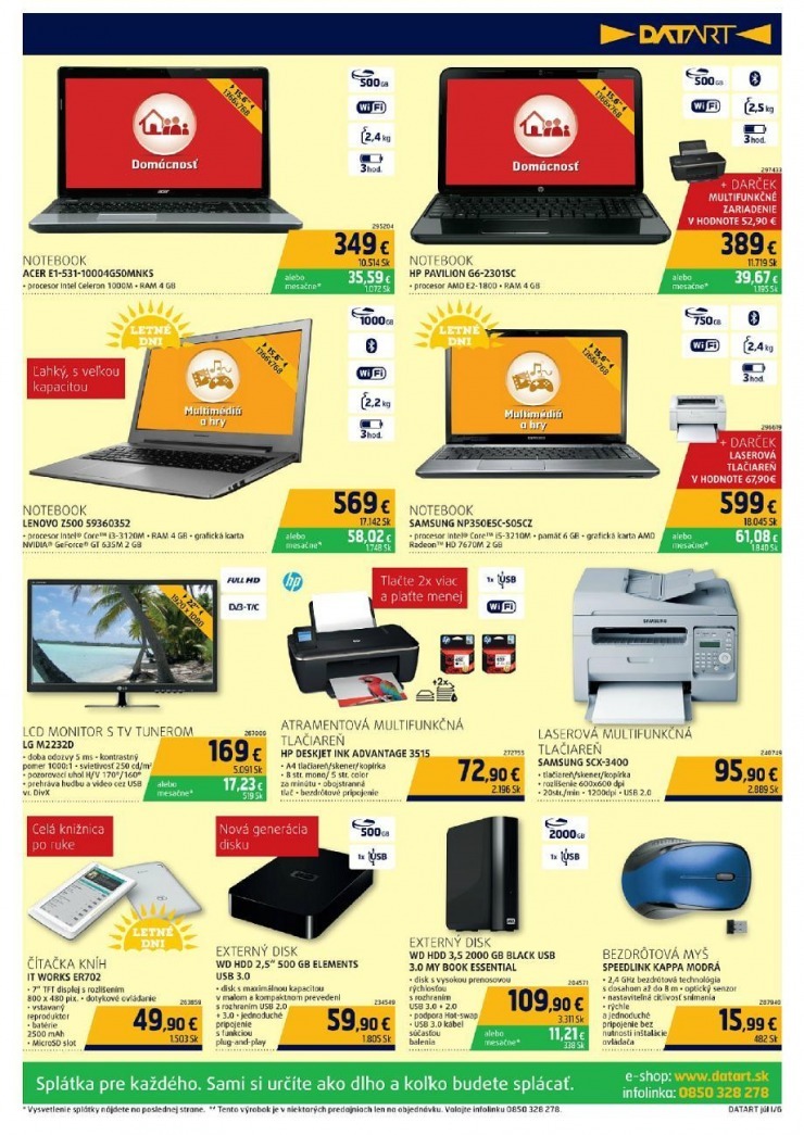 leták Datart letné ceny strana 6 leták Datart letné ceny strana 6