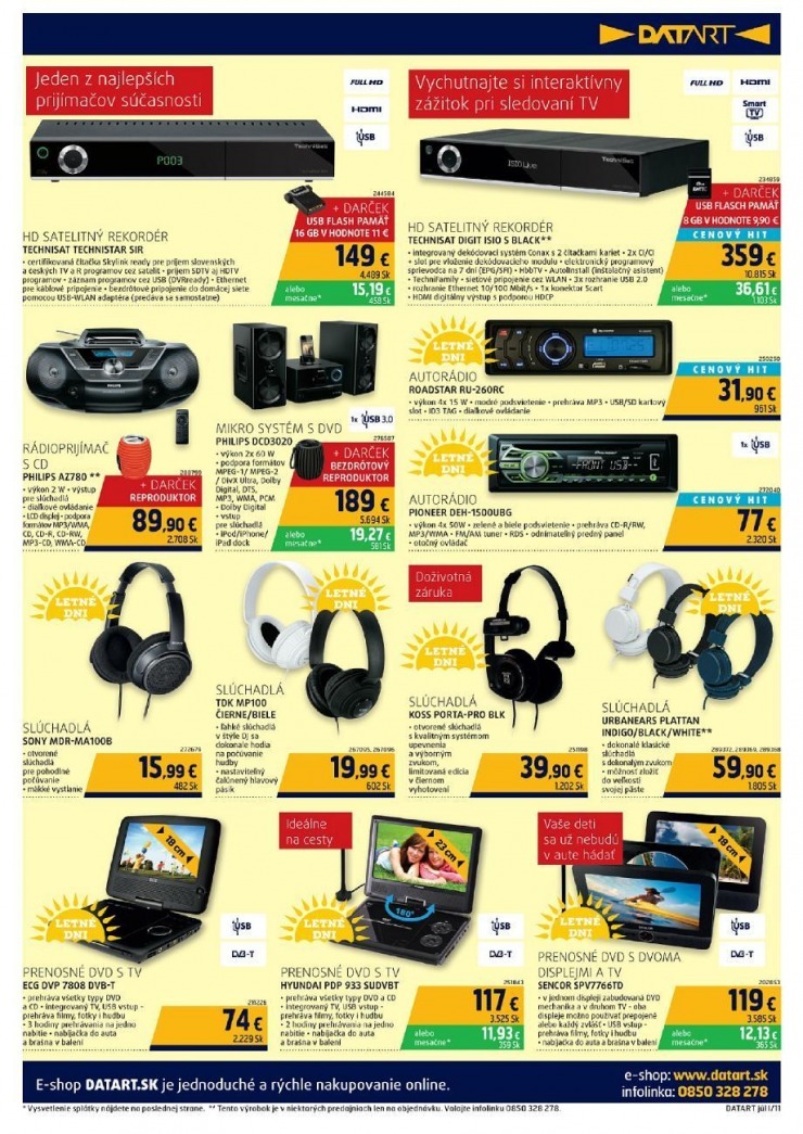 leták Datart letné ceny strana 11 leták Datart letné ceny strana 11