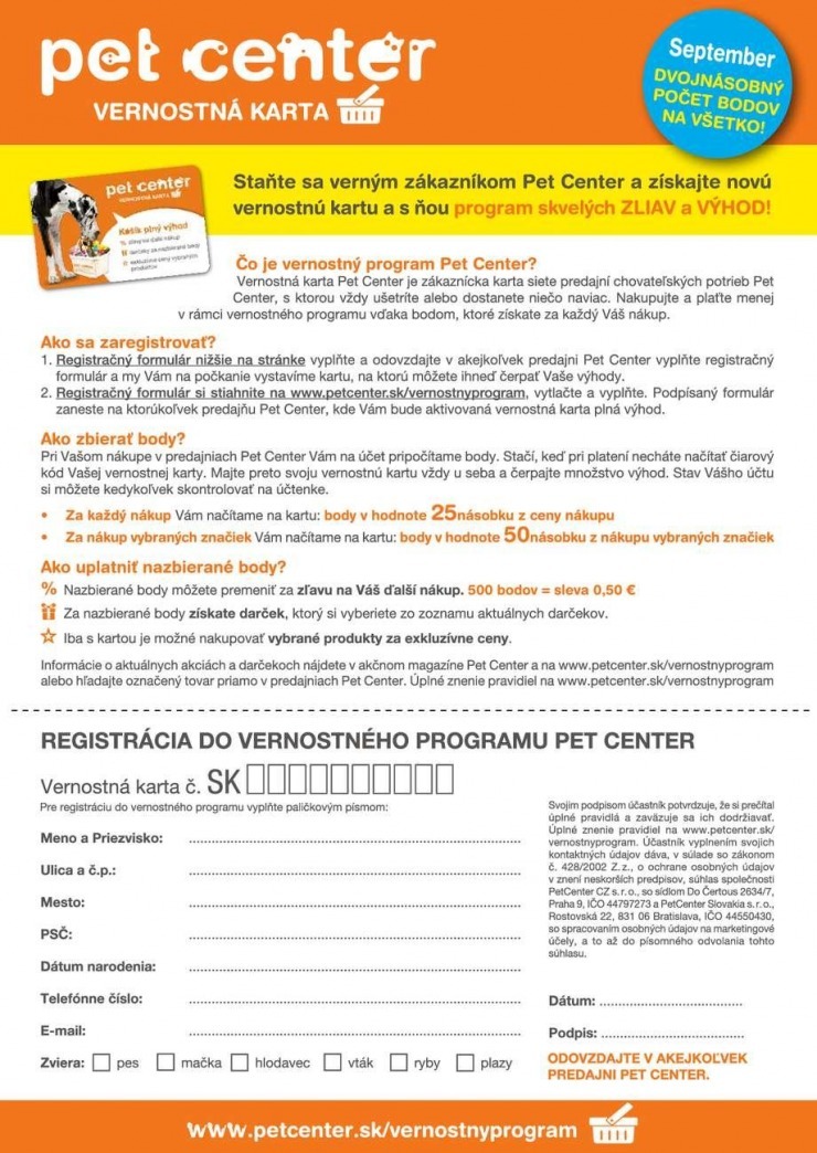 leták Pet Center špeciálny leták strana 4 leták Pet Center špeciálny leták strana 4