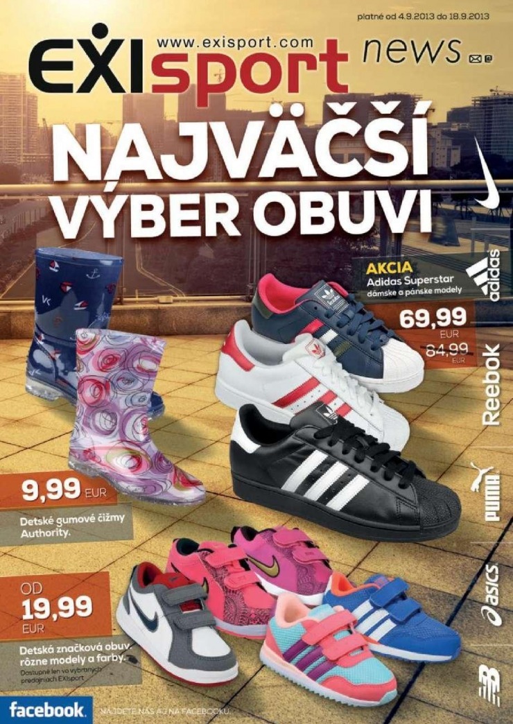 leták EXIsport leták - obuv strana 1 leták EXIsport leták - obuv strana 1