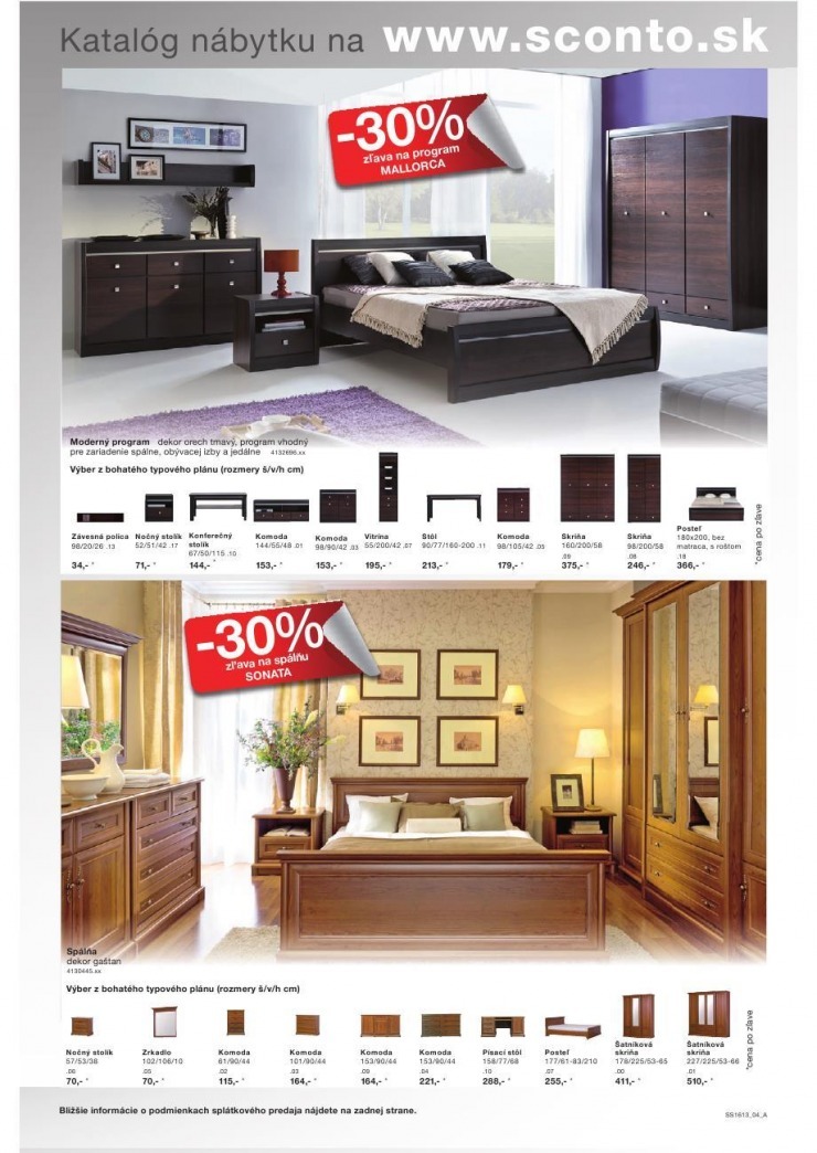 leták leták Sconto nábytok - spálne strana 4 leták leták Sconto nábytok - spálne strana 4
