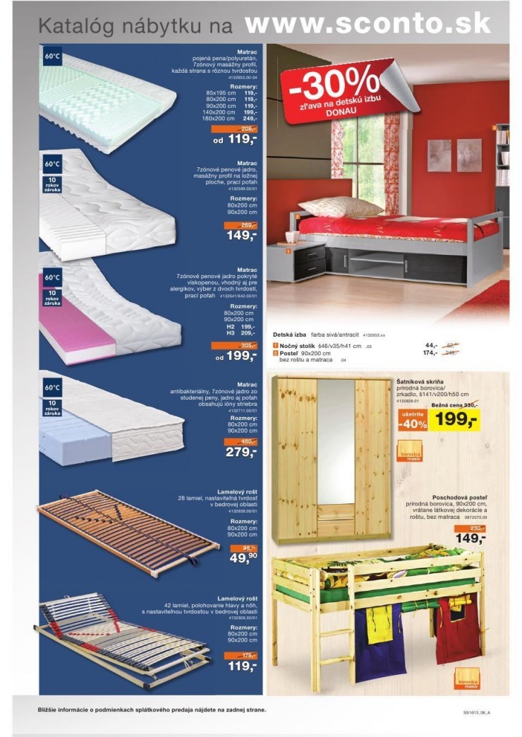 leták leták Sconto nábytok - spálne strana 6 leták leták Sconto nábytok - spálne strana 6