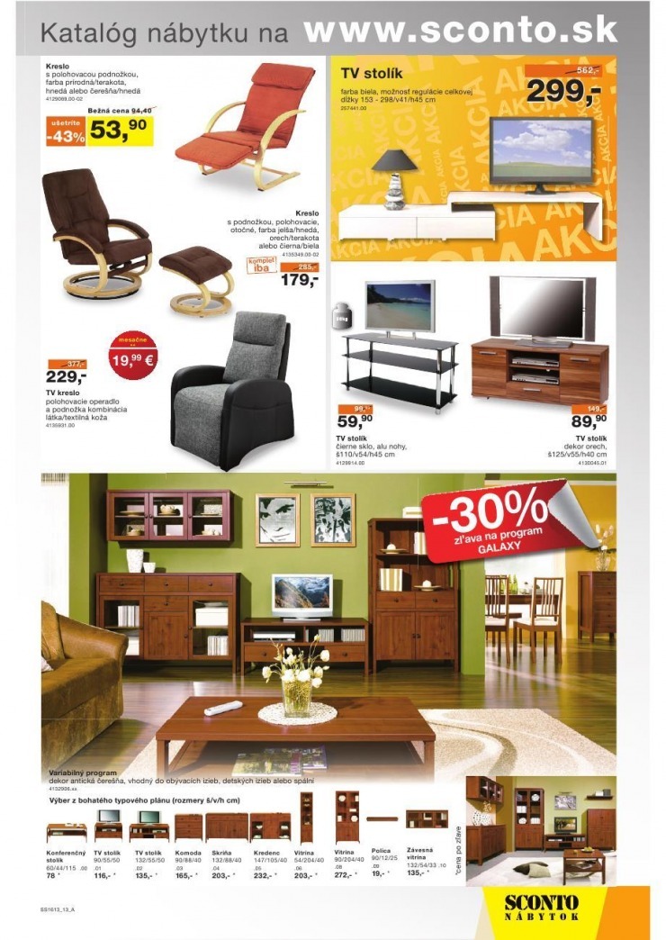 leták leták Sconto nábytok - spálne strana 13 leták leták Sconto nábytok - spálne strana 13