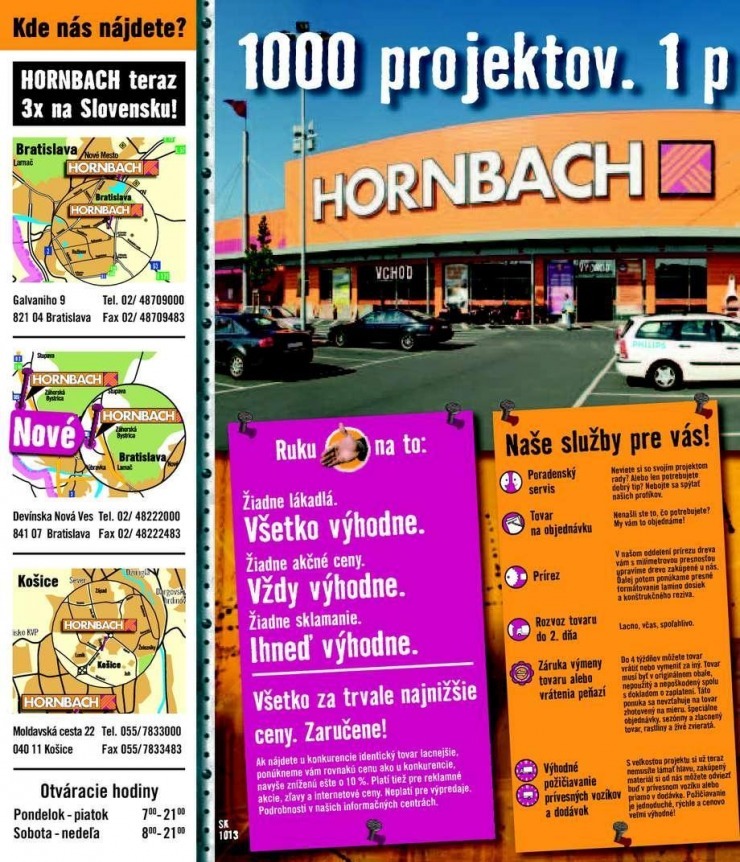 leták akčný katalóg HORNBACH strana 2 leták akčný katalóg HORNBACH strana 2