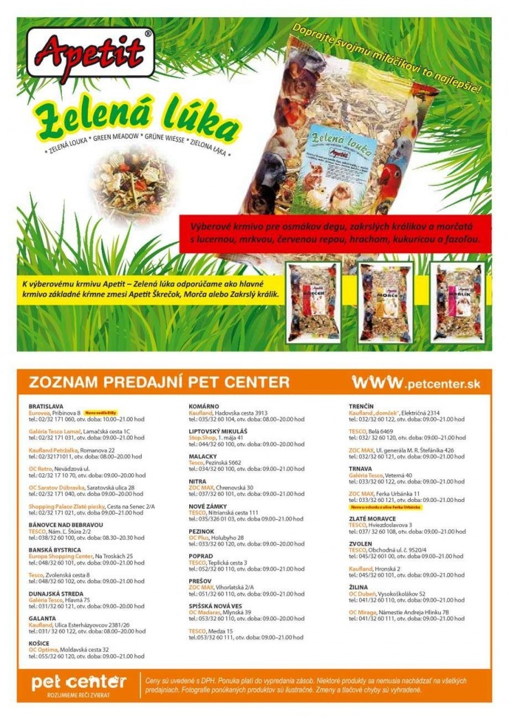 leták mimoriadný leták Pet Center strana 12 leták mimoriadný leták Pet Center strana 12