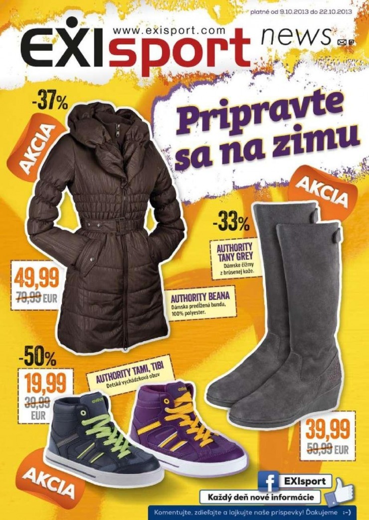 leták EXIsport leták - pripravte sa na zimu strana 1 leták EXIsport leták - pripravte sa na zimu strana 1