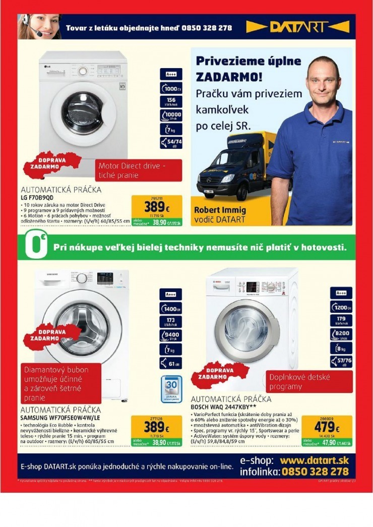 leták Datart leták - práčky strana 3 leták Datart leták - práčky strana 3