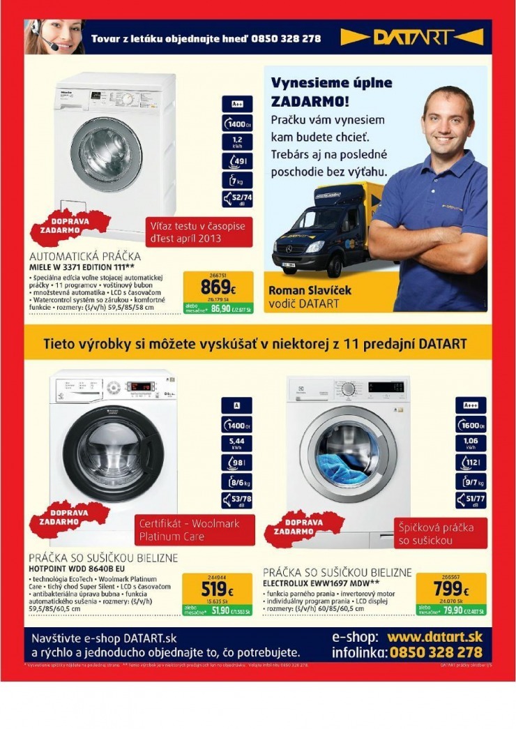 leták Datart leták - práčky strana 5 leták Datart leták - práčky strana 5