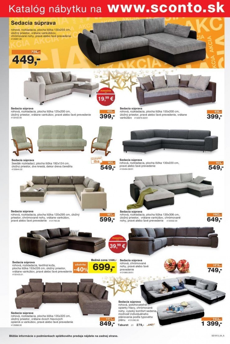 leták Sconto nábytok špeciálny leták strana 4 leták Sconto nábytok špeciálny leták strana 4