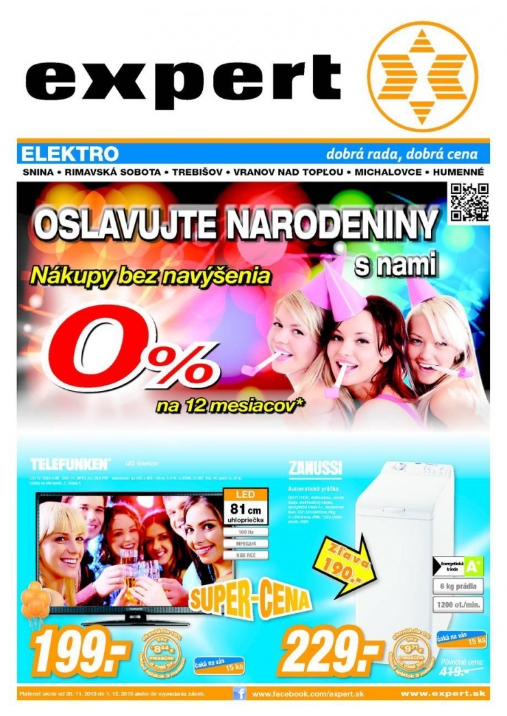 leták Expert Elektro leták - narodeniny strana 1 leták Expert Elektro leták - narodeniny strana 1