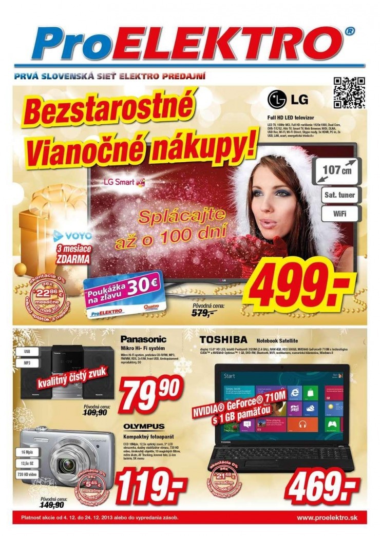 leták ProELEKTRO Vianočná ponuka strana 1 leták ProELEKTRO Vianočná ponuka strana 1