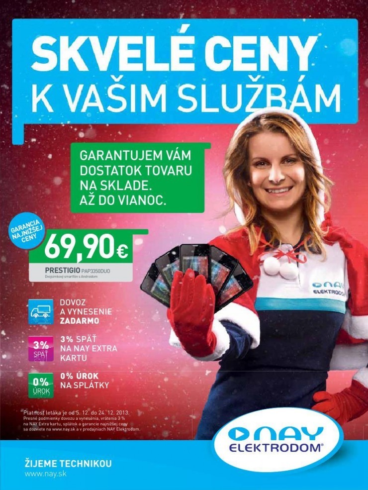 leták NAY Elektrodom - Štedrá nádielka strana 1 leták NAY Elektrodom - Štedrá nádielka strana 1