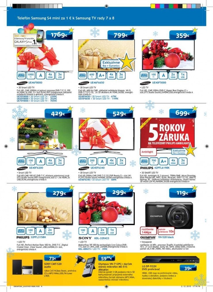 leták Euronics špeciálna ponuka strana 4 leták Euronics špeciálna ponuka strana 4