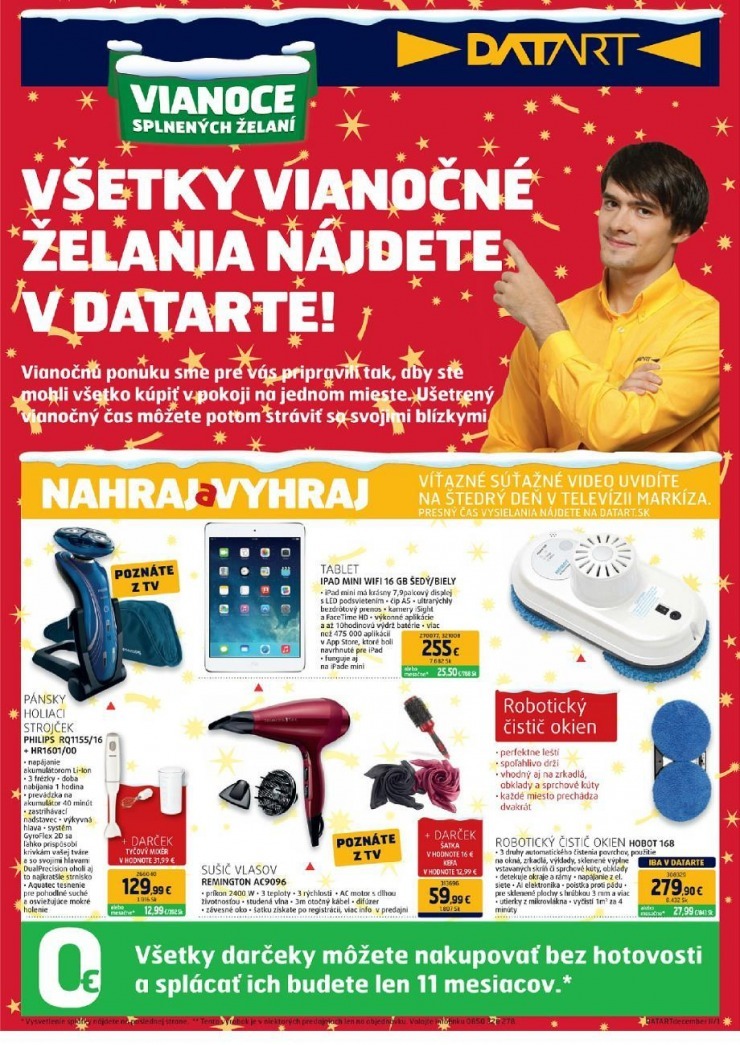leták Datart Vianočná ponuka strana 1 leták Datart Vianočná ponuka strana 1