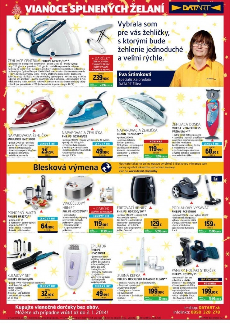 leták Datart Vianočná ponuka strana 7 leták Datart Vianočná ponuka strana 7