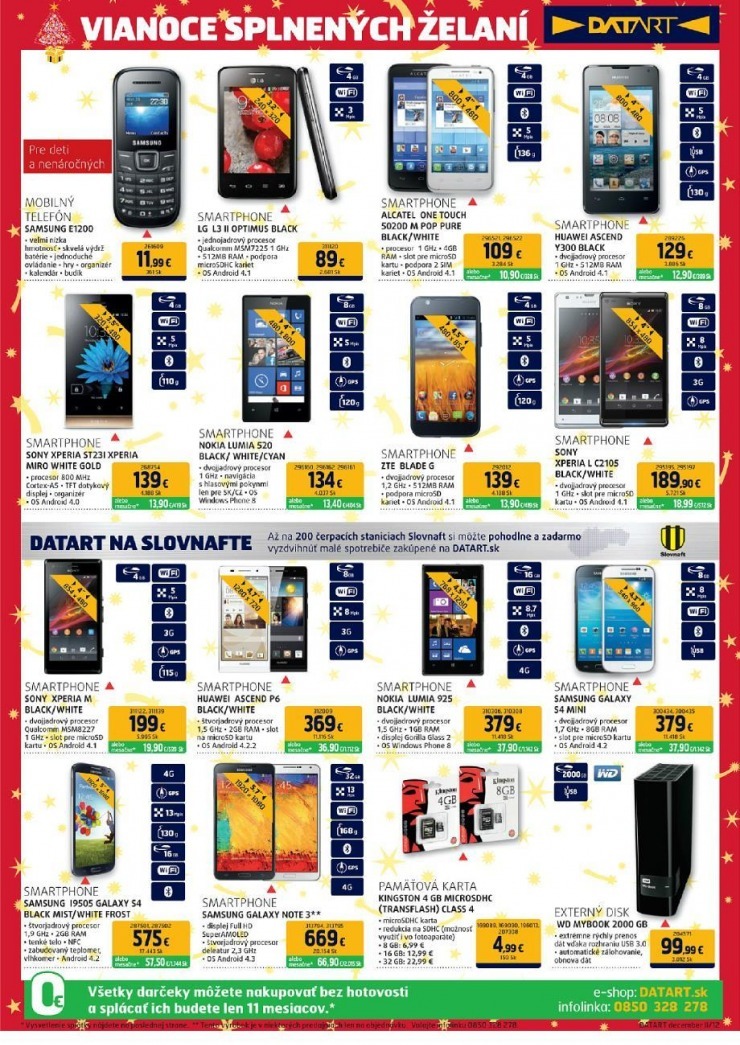 leták Datart Vianočná ponuka strana 12 leták Datart Vianočná ponuka strana 12