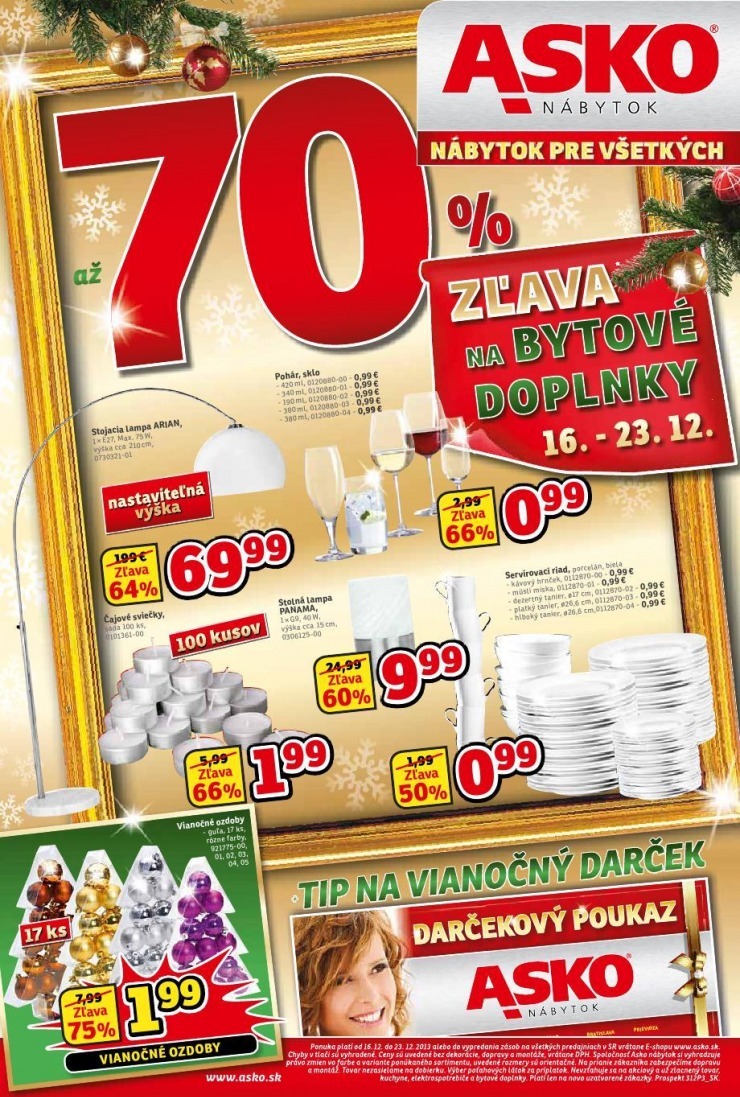 leták ASKO nábytok - bytové doplnky strana 1 leták ASKO nábytok - bytové doplnky strana 1