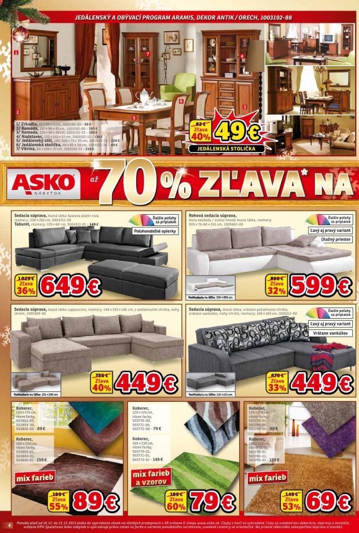 leták ASKO nábytok - bytové doplnky strana 4 leták ASKO nábytok - bytové doplnky strana 4