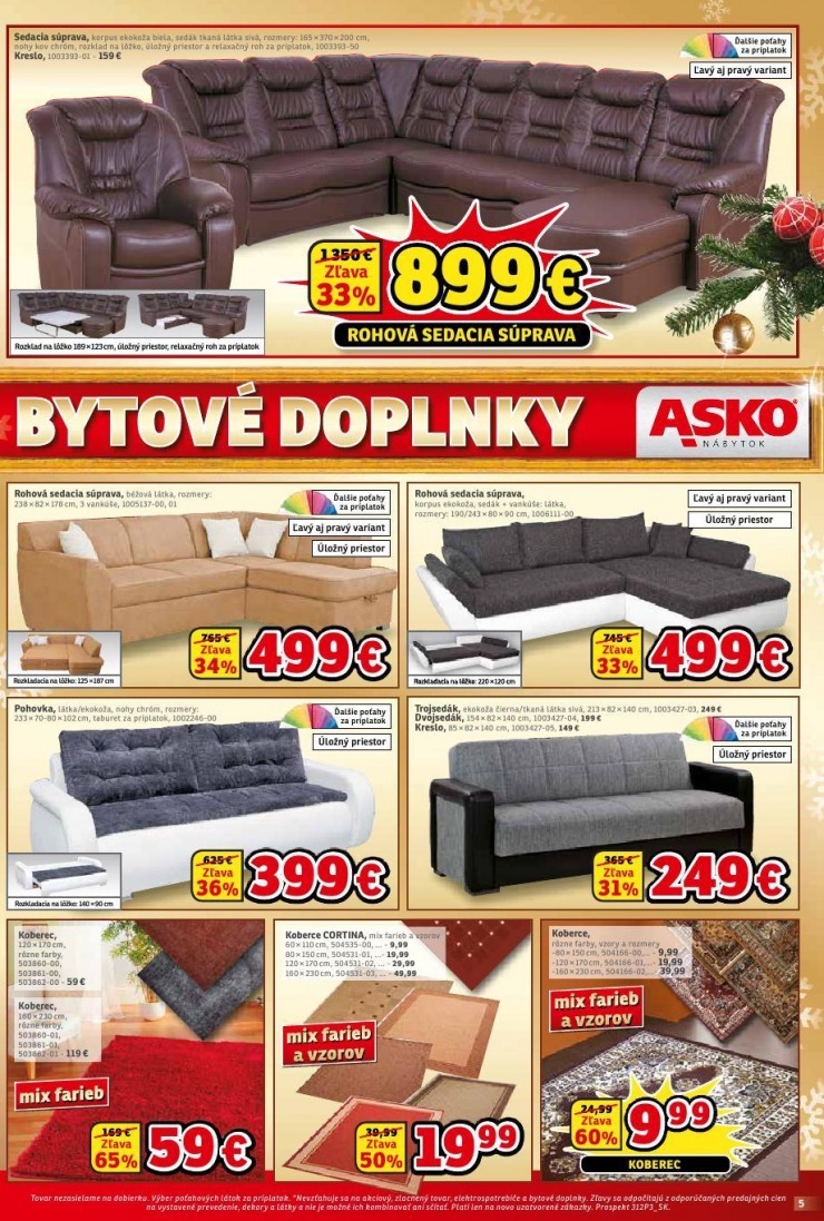 leták ASKO nábytok - bytové doplnky strana 5 leták ASKO nábytok - bytové doplnky strana 5