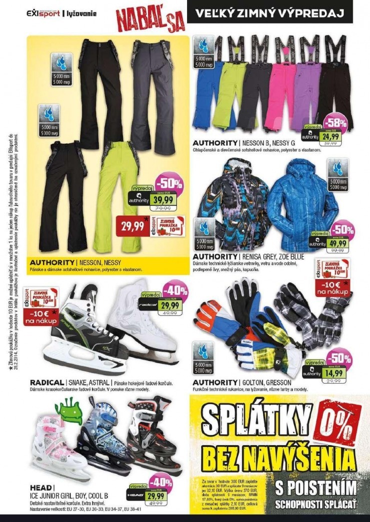leták EXIsport - zimný výpredaj strana 4 leták EXIsport - zimný výpredaj strana 4