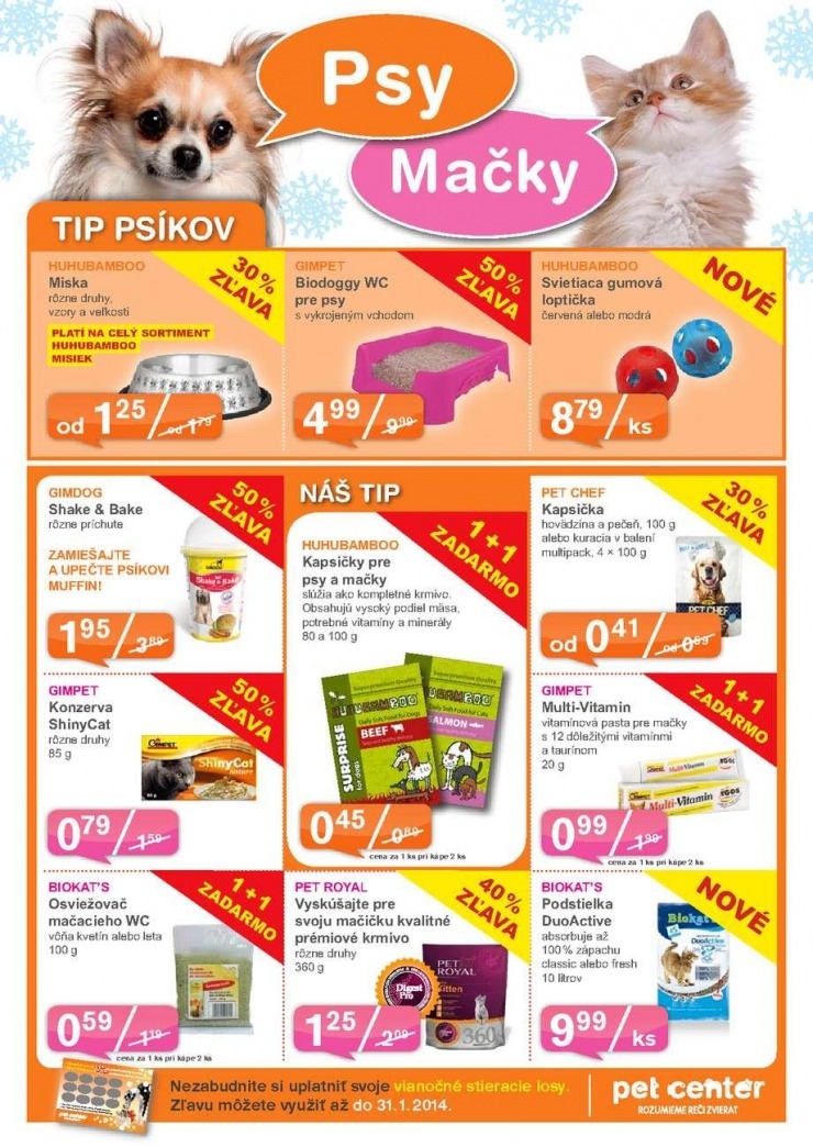 leták leták Pet Center - zľavy strana 2 leták leták Pet Center - zľavy strana 2