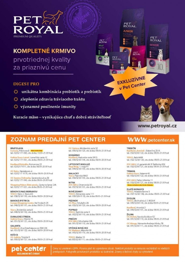 leták leták Pet Center - zľavy strana 4 leták leták Pet Center - zľavy strana 4
