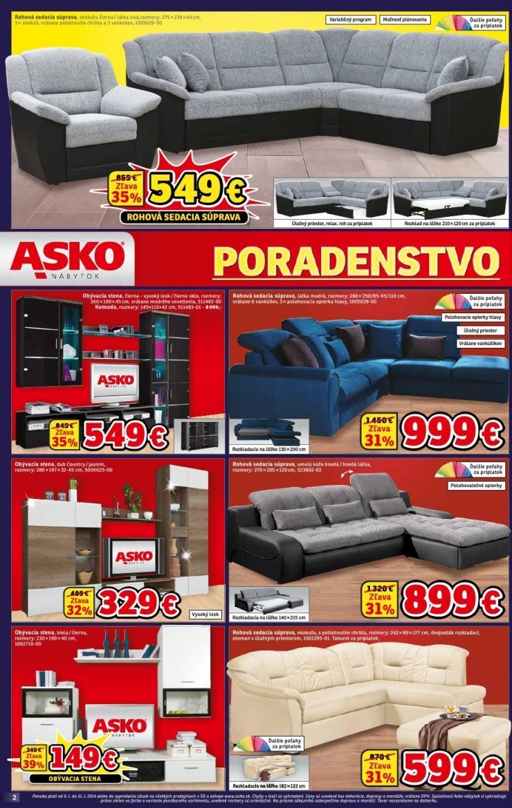 leták ASKO - novoročné zľavy strana 2 leták ASKO - novoročné zľavy strana 2