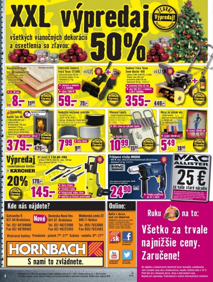 leták HORNBACH ponuka - XXL výpredaj strana 8 leták HORNBACH ponuka - XXL výpredaj strana 8
